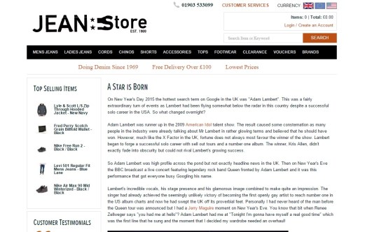 jeanstore adam lambert